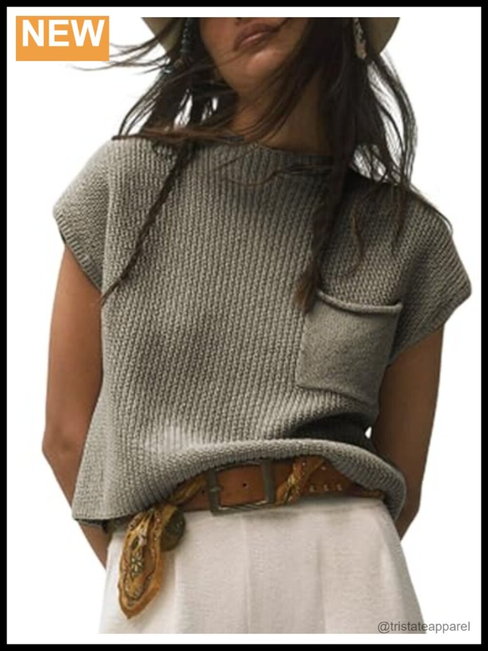 Women's Sleeveless Knit Vest Mock Neck Cap Sleeve Sweater Top